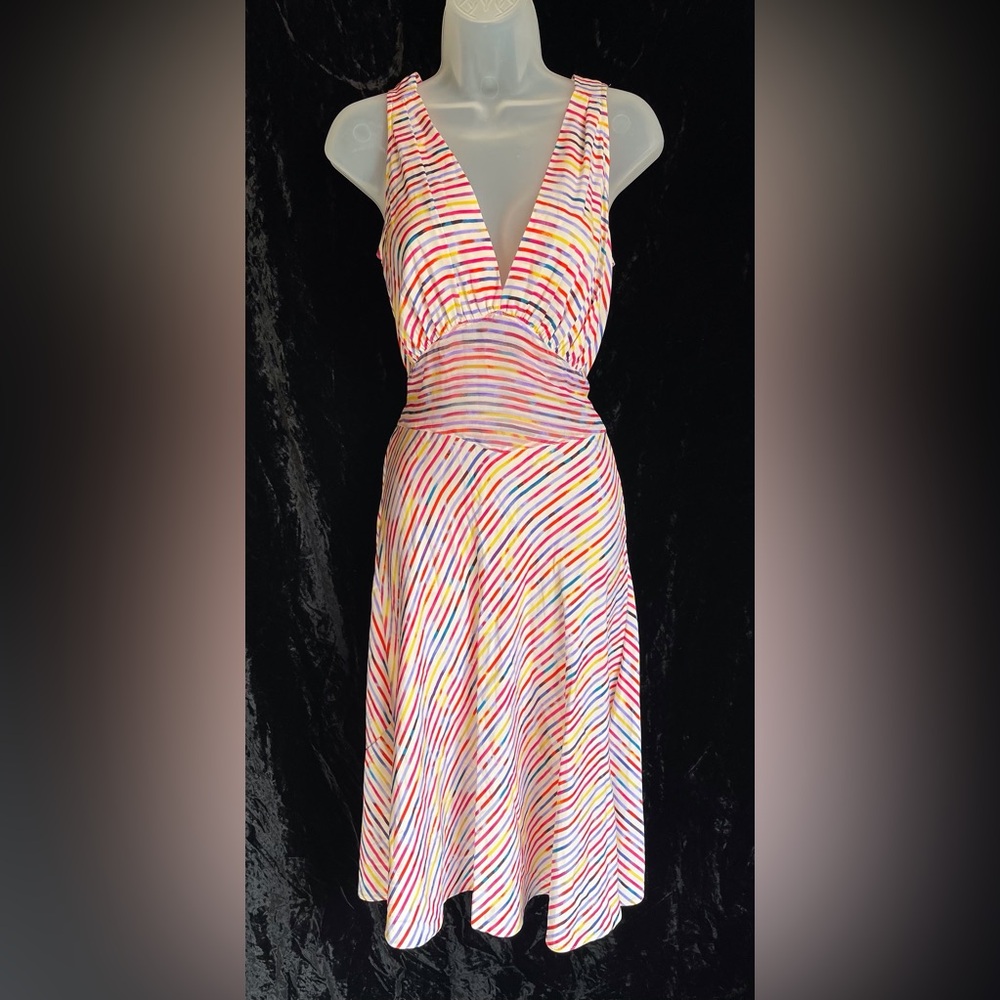 Colorful Striped Sleeveless Dress